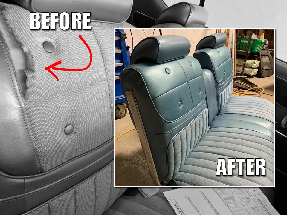 Upholstery Before After
